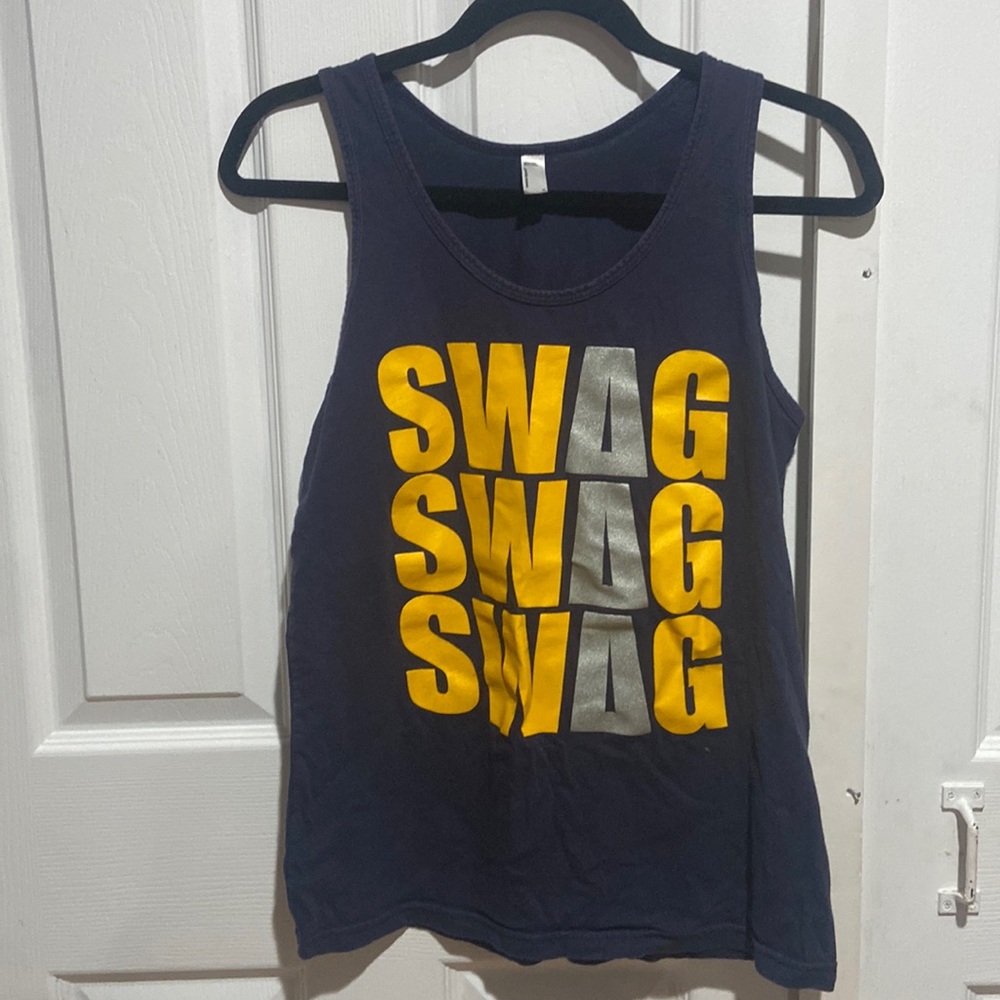 SWAG SWAG SWAG TRIDELTA navy blue tank top